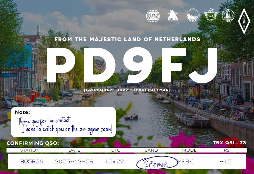 qsl card pd9fj